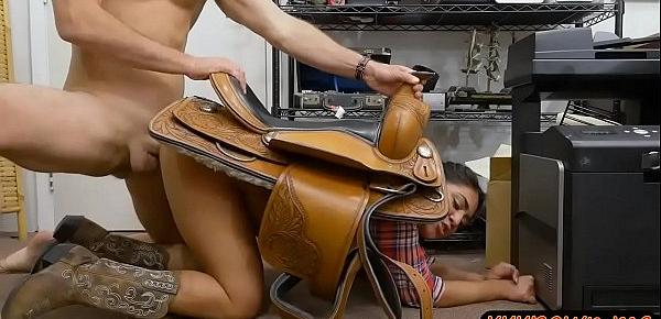  Texas cowgirl anal fucked by pawn dude in the backroom